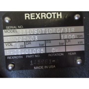 NEW Egypt USA REXROTH HYDRAULIC PUMP AA10S071DRG/31 BH02401095