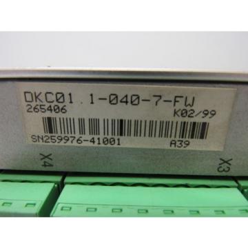 Rexroth France Japan Indramat DKC01.1-040-7-FW Eco Drive W/Manual