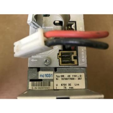 DM-4K-1101-D Korea Mexico BOSCH REXROTH DM4K1101D SERVO DRIVE 7AMP 670/705VDC FREESHIPSAMEDAY