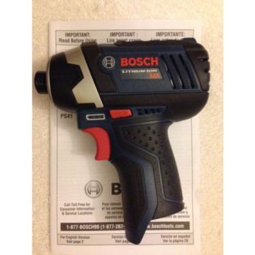 New Bosch 12V 12 Volt Lithium Ion PS41B 1/4&#034; Hex Cordless Impact Driver PS41