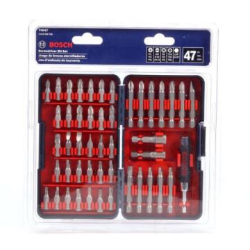 Bosch Screwdriver Drill Bit Set Hard Case Kit Durable Precision Tool 47-Piece