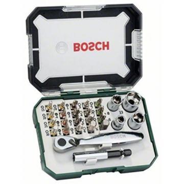 Bosch Screwdriver Bit And Ratchet Set, 26 Pieces