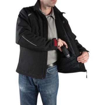 Men&#039;s Black Heated Jacket Kit 12 Volt Lithium-Ion Cordless Compact Jobsite Radio