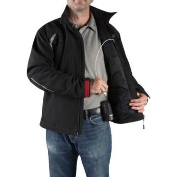 Men&#039;s Black Heated Jacket Kit 12 Volt Lithium-Ion Cordless Compact Jobsite Radio