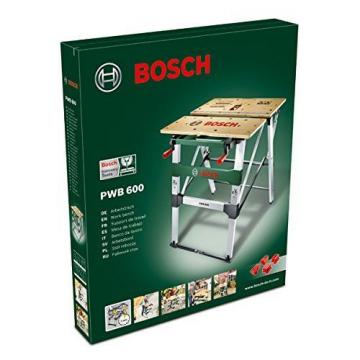 Mesa de trabajo Bricolage Bosch PWB 600 Con Mordazas de Sujección Aguante 200 Kg