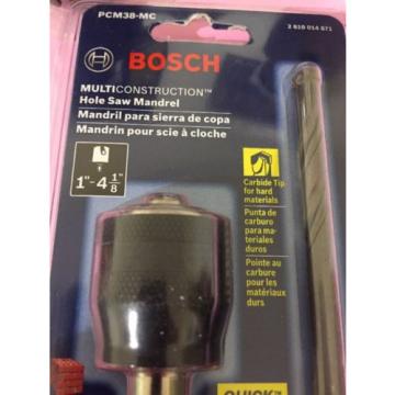 NEW BOSCH PCM38-MC MULTICONSTRUCTION HOLE SAW 3/8 MANDREL And 1 3/4 &amp; 2 Inch