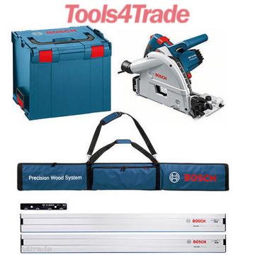 Bosch GKT55GCE Plunge Saw 2xFSN1600 Guide Rail+FSN Connector+Bag+L-BOXX 110v