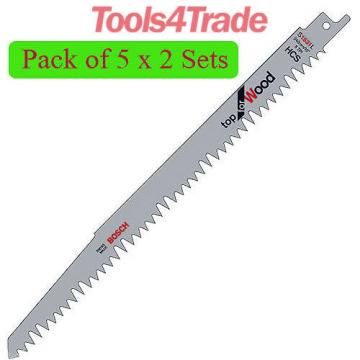 Bosch S1531L Sabre Saw 10 Blades For Wood Sharp &amp; Fast Cut 2608650676