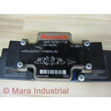 Rexroth Greece Singapore Bosch R978017736 Valve 4WE6J62/EW110N9DAL/62 - New No Box