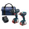 Bosch CLPK251-181 18V Li-Ion 4.0Ah EC Brushless Impact Driver &amp; Drill/Driver Kit