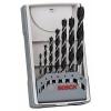 Bosch Wood Drill Bit Set 3/4/5/6/7/8/10 mm X-Pro Straight Shank Brad Point