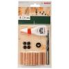 BOSCH 32 Accessori, Colla, Punta Per Legno, Tasselli 8x40