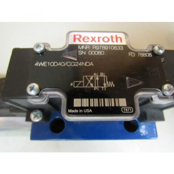 NEW Japan Germany REXROTH HYDRAULIC VALVE 4WE10D40/CG24NDA 4WE10D40CG24NDA 24VDC 1.46 AMP A #3 image