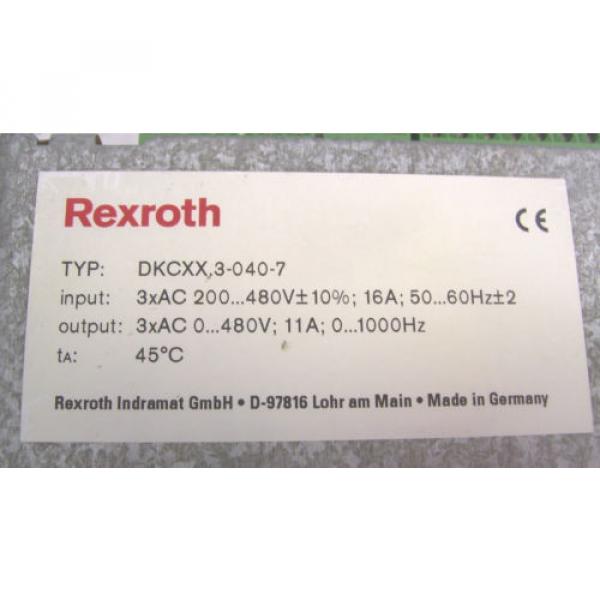 INDRAMAT Canada Japan REXROTH DRIVE DKC11.3-040-7-FW FWA-ECODR3-SGP-03VRS-MS 60 Day Warranty! #6 image