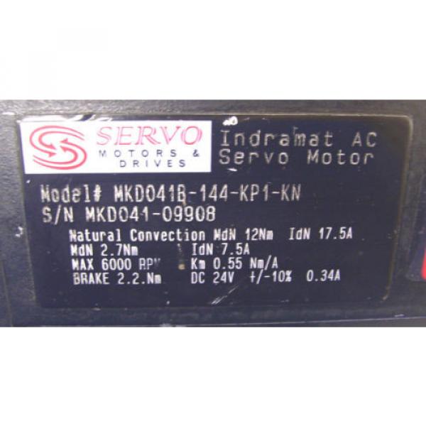 INDRAMAT Singapore USA REXROTH   AC SERVO MOTOR  MKD041B-144-KP1-KN    60 Day Warranty! #4 image