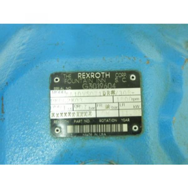 REXROTH Australia Korea AA10VS071DR*/30R-PKC62K03 USED HYDRAULIC PUMP AA10VS071DR30RPKC62K03 #2 image