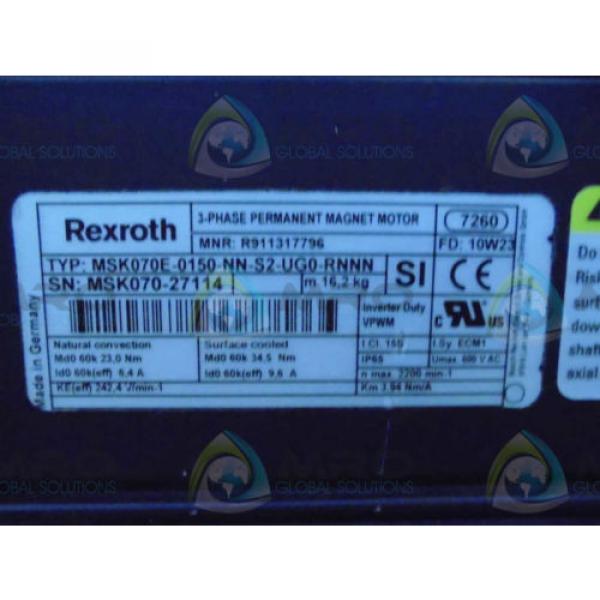 REXROTH Russia Dutch MSK070E-0150-NN-S2-UGO-RNNN MAGNET MOTOR *NEW NO BOX* #1 image