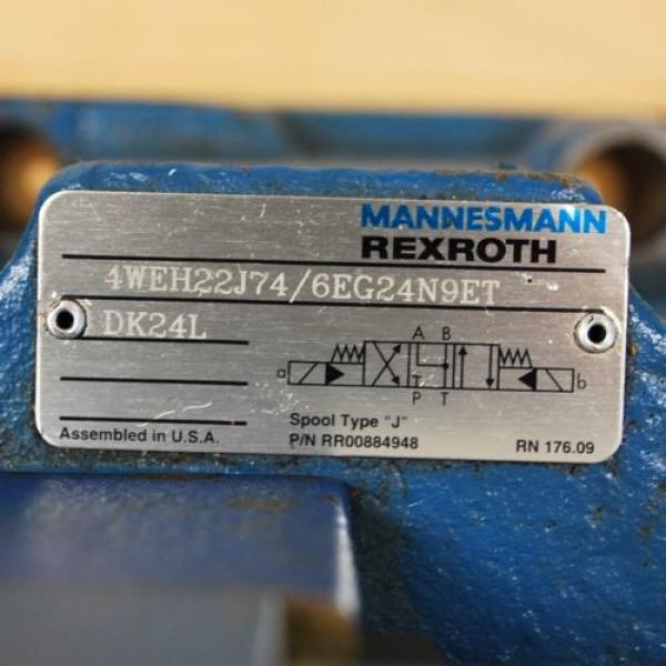 Rexroth Greece USA 4WEH22J74/6EG24N9ET, #ZDR6DP2-43/75YM/12, #4WE6J60/EG24N9K4 Assembly. #6 image