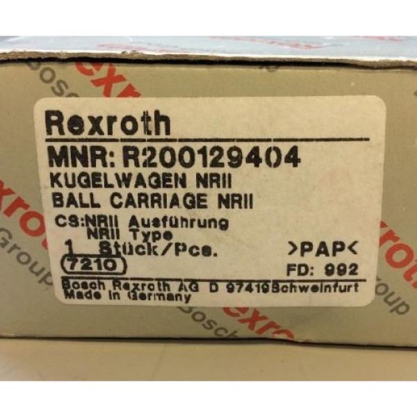 Rexroth India Australia R200129404 Ball Carriage *NEW* #1 image