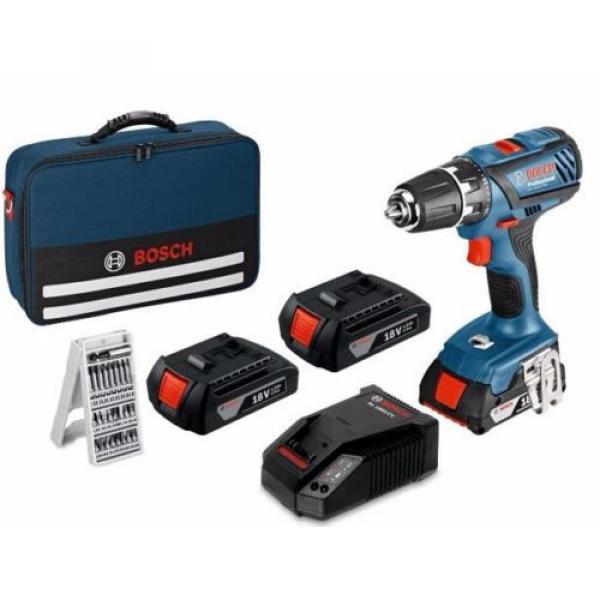 Bosch GSB18-2LI Cordless Combi Drill - Includes 3 batteries,drill bits + bag!! #1 image