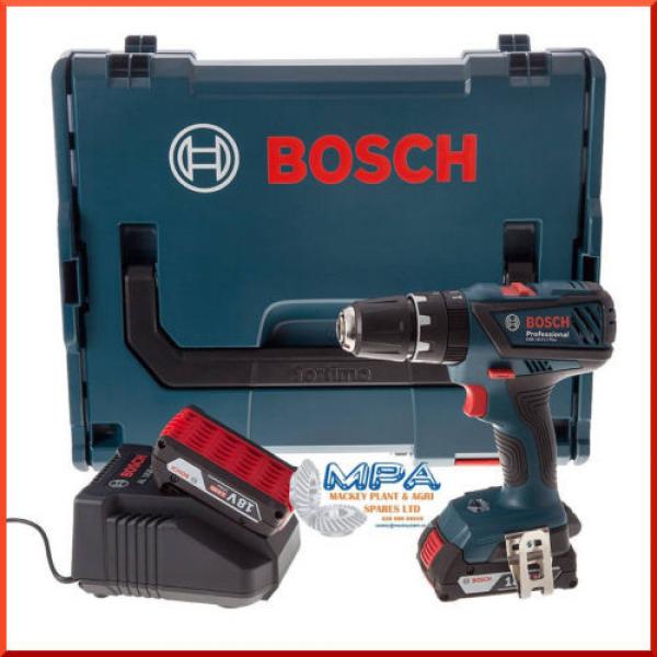 BOSCH 18v CORDLESS COMBI DRILL, 2 x 2Ah Li BATTERIES IN CARRY CASE BUNDLE #1 image