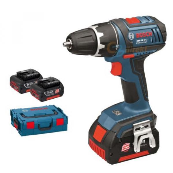 BOSCH ELECTRIC SCREWDRIVERS GSR 18 V-LI + 3 BATTERIES 3,0 AH + L-BOXX #1 image