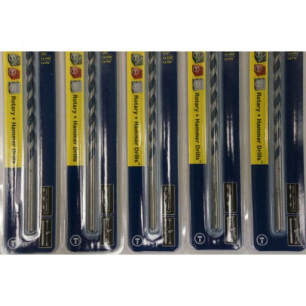 (5 Pack) Bosch HCBG06T 1/4&#034; x 6&#034; Blue Granite Turbo Carbide Hammer Drill Bit #3 image