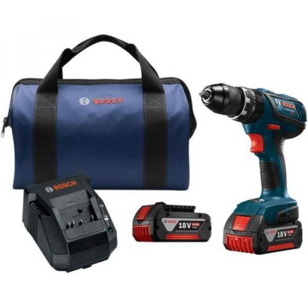 Bosch Li-Ion Hammer Drill/Driver Cordless Power Tool Kit 18-Volt Keyless HDS181A #1 image