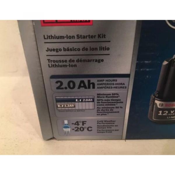 NEW BOSCH SKC120-102 12-VOLT MAX STARTER KIT 2.0AH HIGH CAPACITY BATTERY &amp; CHARG #4 image