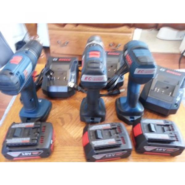 Bosch 18V Li-Ion brushless / regular tool set - 3 tools  3 battery  3 chargers #3 image