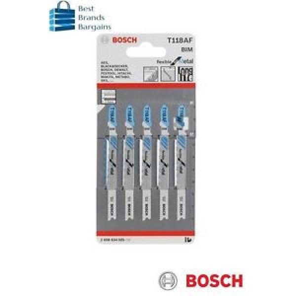 BOSCH FLEXIBLE FOR METAL T118AF JIGSAW BLADES 5 PACK 2608634505 #1 image