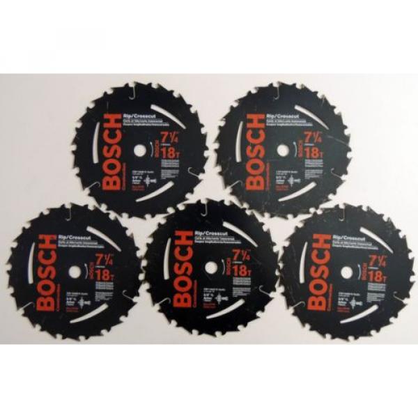 5 NEW BOSCH 7-1/4&#034; 18T RIP CROSSCUT CIRCULAR SAW BLADES CB718AB 5/8&#034; ARBOR #1 image