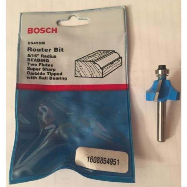 NEW BOSCH 5/16&#034; RADIUS BEADING 2 FLUTES CARBIDE TIPPED ROUTER BIT 85495M USA #1 image