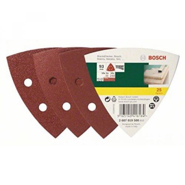 Bosch Delta Sanding Sheets Mixed 60 240 Grit Velcro Type Grip Easy Remove 25 Pcs #2 image