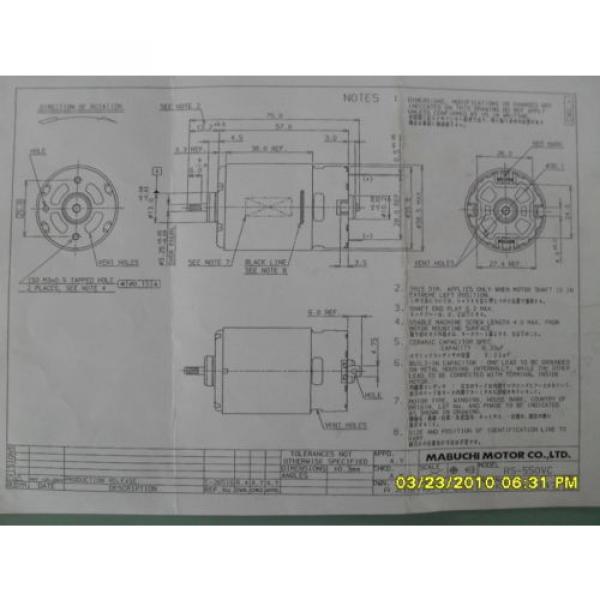 Mabuchi Motor RS-550 VC for different Drill Makita, Bosch #2 image